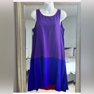 Club Monaco Two-Tone Purple and Royal Blue Sleeveless Dress